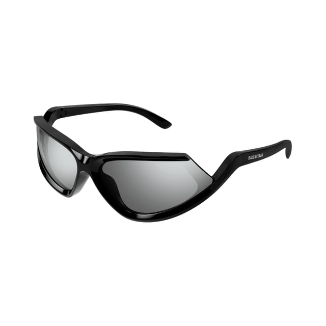 Balenciaga BB0289S Black / Silver Mirrored Sunglasses