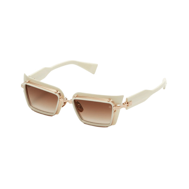 Balmain ADMIRABLE BPS-130C-52 Bone / White Gold / Dark Brown Sunglasses Balmain ADMIRABLE BPS-130C-52 Bone / White Gold / Dark Brown Sunglasses