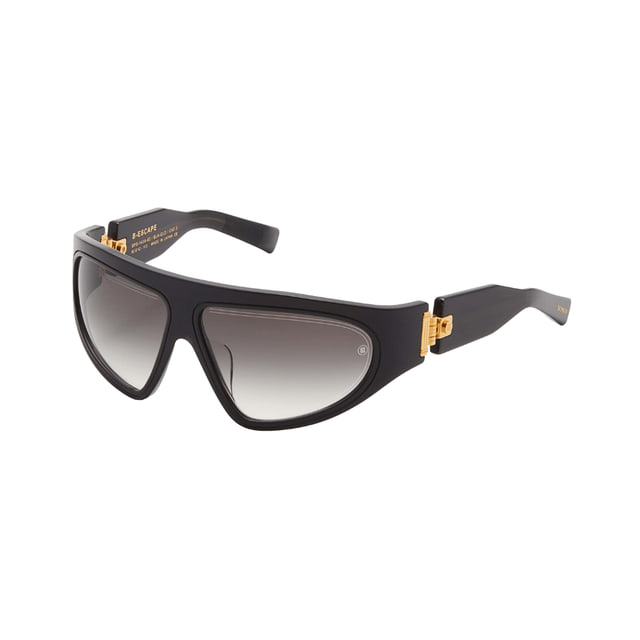 Balmain B-ESCAPEBPS-143A-62 Black Crystal / Gold / Dark Grey Gradient Sunglasses