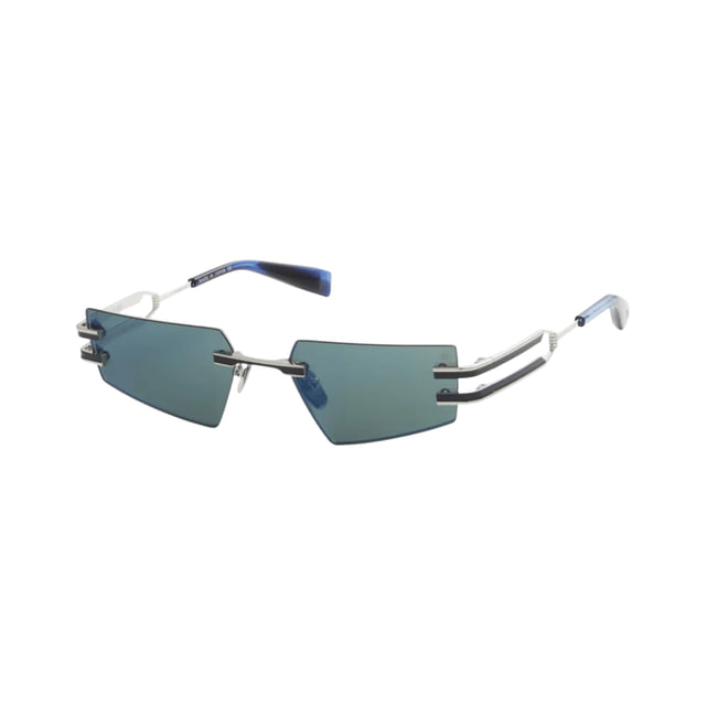 Balmain FIXEBPS-123E-54 Silver / Navy Enamel / Blue Swirl / Deep Blue Mirror Sunglasses Balmain FIXEBPS-123E-54 Silver / Navy Enamel / Blue Swirl / Deep Blue Mirror Sunglasses