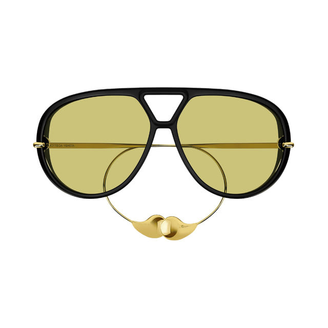 Bottega Veneta BV1273S Black Gold / Yellow
