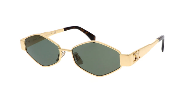 Celine CL40254U METAL TRIOMPHE Gold / Green Sunglasses product photo 1