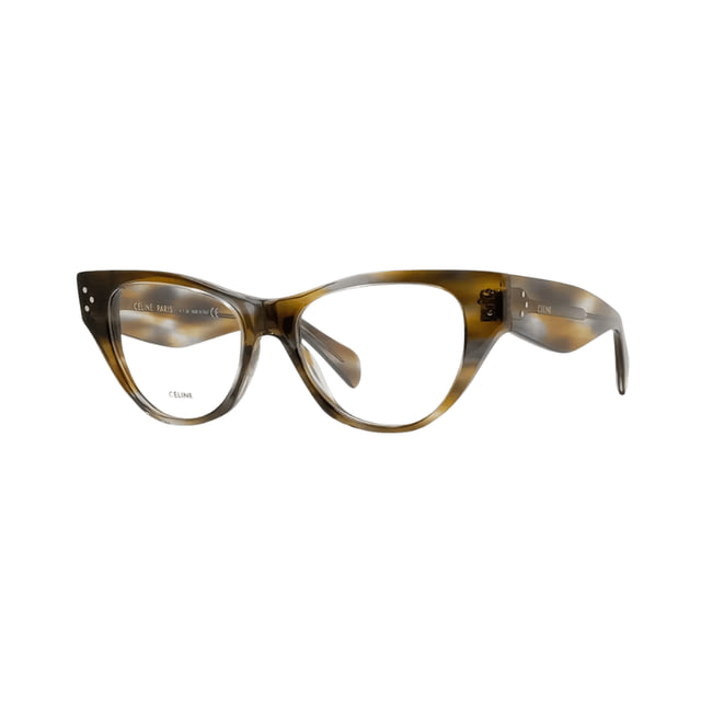 Celine CL50040I Striped Blue Brown Havana / Demo Eyeglasses