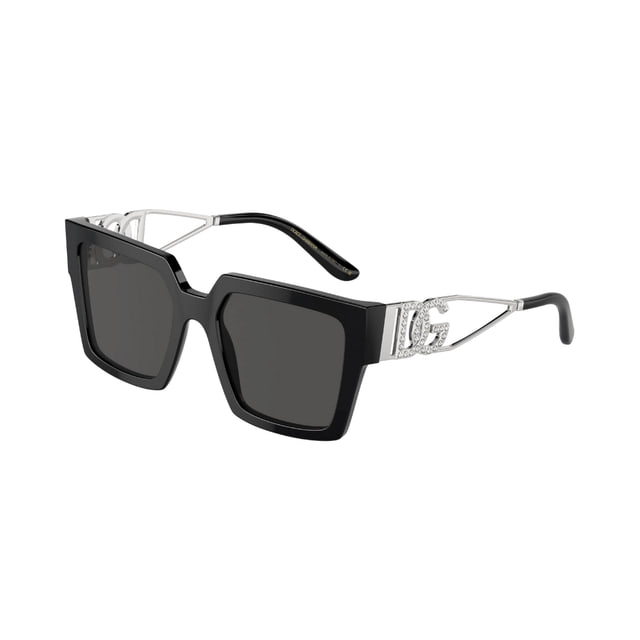 D&G DG4446B Black / Silver / Dark Grey Sunglasses
