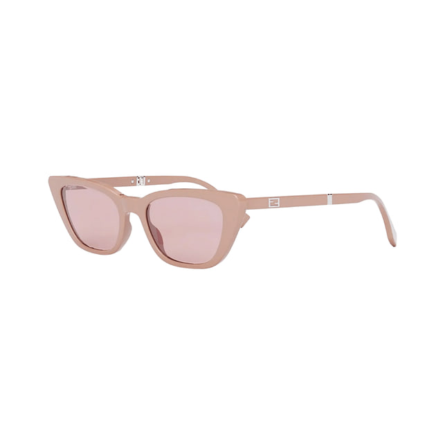 Fendi FE40089I Shiny Pink / Pink Mirror Pattern Sunglasses