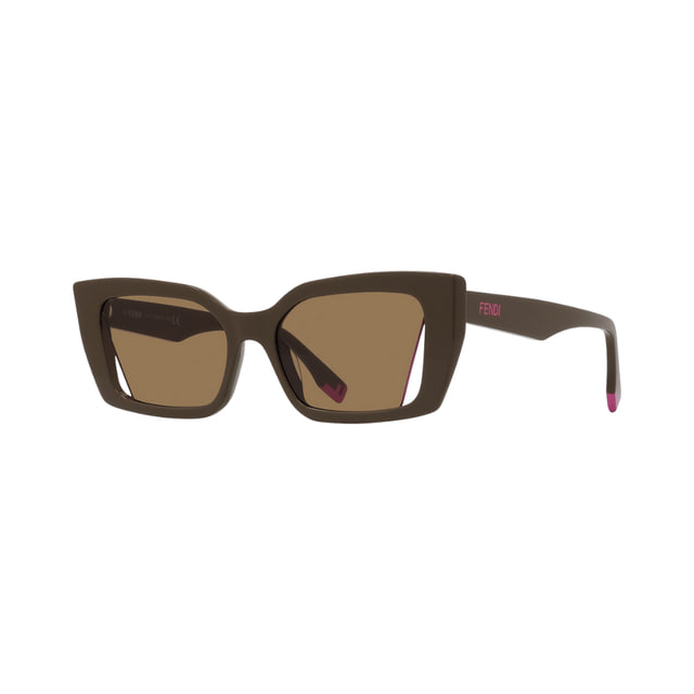Fendi FE40032I Shiny Truffle / Light Brown Sunglasses