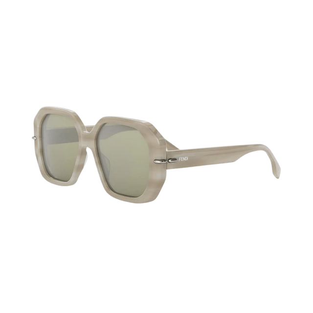 Fendi FE40173I Shiny Light Brown / Brown Silver Mirror