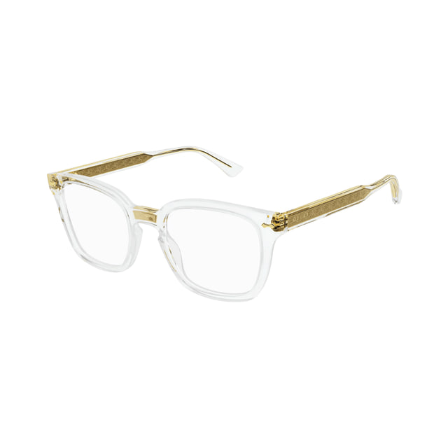 Gucci GG0184O Crystal Clear Gold / Demo Eyeglasses
