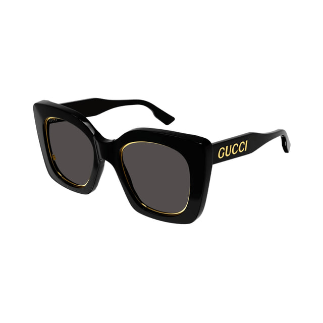 Gucci GG1151S Shiny Black / Dark Grey Sunglasses