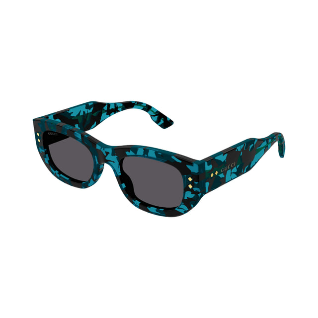 Gucci GG1215S Blue Havana / Grey Sunglasses