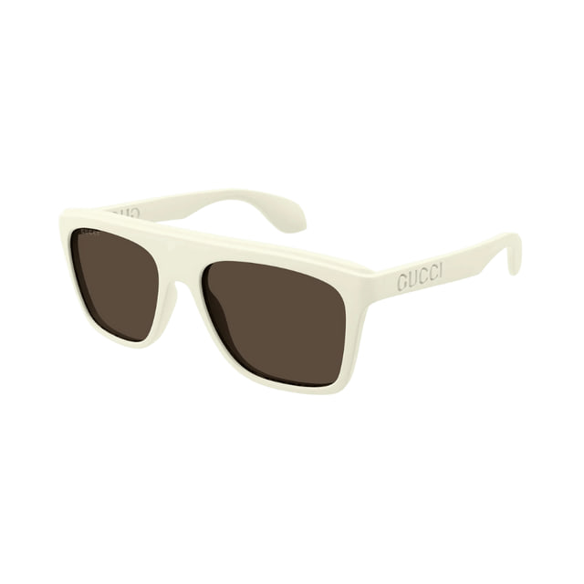 Gucci GG1570S Matte White / Brown Sunglasses
