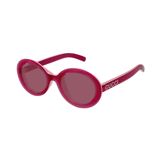 Gucci GG1722SA Shiny Transparent Dark Cyclamen Red / Burgundy Violet Sunglasses