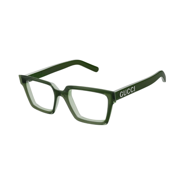 Gucci GG1725O Transparent Dark Green with Light Grey / Demo Eyeglasses