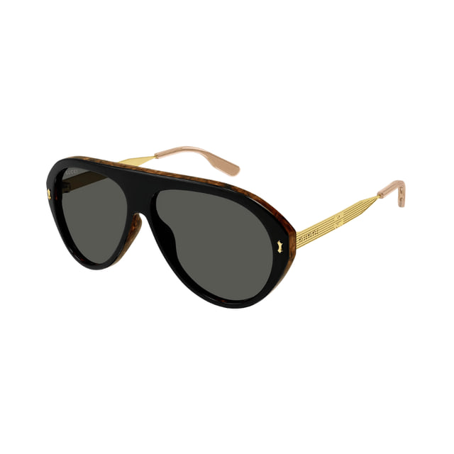 Gucci GG1515S Bilayer Black Gold / Havana / Grey Sunglasses