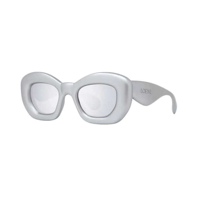 Loewe LW40117I Metallized Silver Grey / Silver Smoke Mirror Sunglasses Loewe LW40117I Metallized Silver Grey / Silver Smoke Mirror Sunglasses