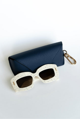 Loewe LW4114IS Crystal Studs on Ivory White / Brown