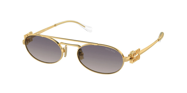Miu Miu MU54ZS Gold / Grey Gradient Mirror Sunglasses