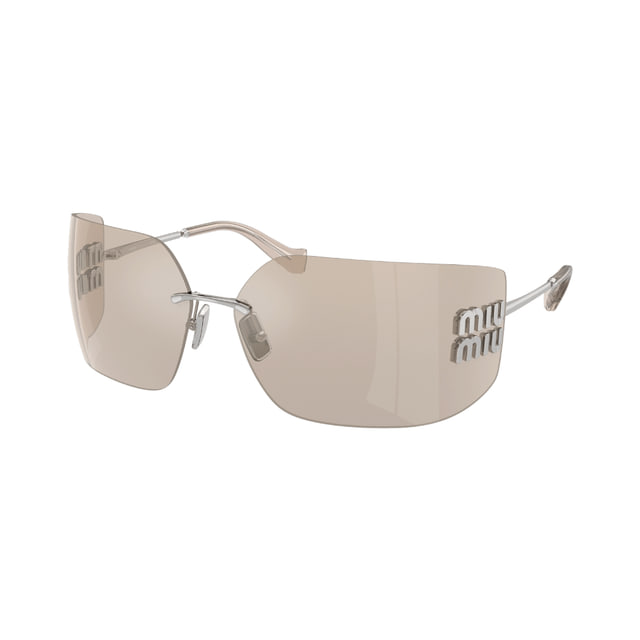 Miu Miu MU54YS Silver / Pale Gold Mirror Sunglasses product photo 1