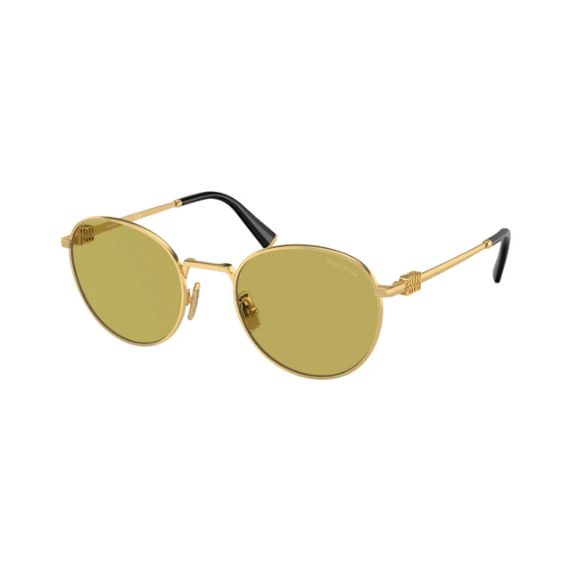 Miu Miu MU55ZS Gold / Olive Green Sunglasses Miu Miu MU55ZS Gold / Olive Green Sunglasses