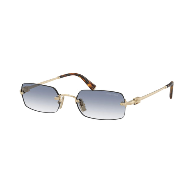 Miu Miu MUB50S Pale Gold / Clear Gradient Light Blue
