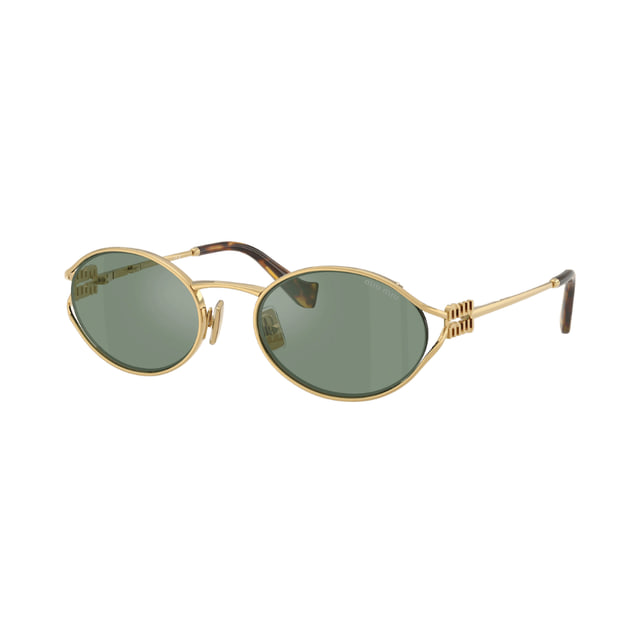 Miu Miu MU52YS Gold / Green Mirror Internal Silver Miu Miu MU52YS Gold / Green Mirror Internal Silver