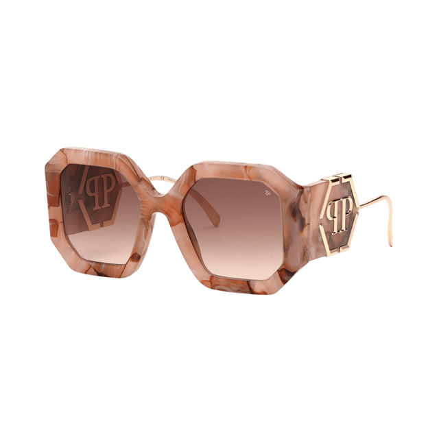 Philipp Plein SPP067 Shiny Pink Marble / Gold / Brown Gradient Philipp Plein SPP067 Shiny Pink Marble / Gold / Brown Gradient