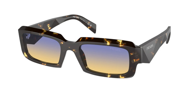 Prada PR27ZS Black Malt Tortoise / Gradient Yellow Dark Blue Sunglasses