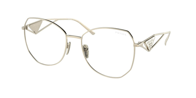 Prada PR57YS Pale Gold / Clear Blue Light Filter Glasses