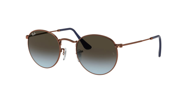 Ray Ban RB3447 Bronze Copper / Light Blue Gradient Brown Sunglasses