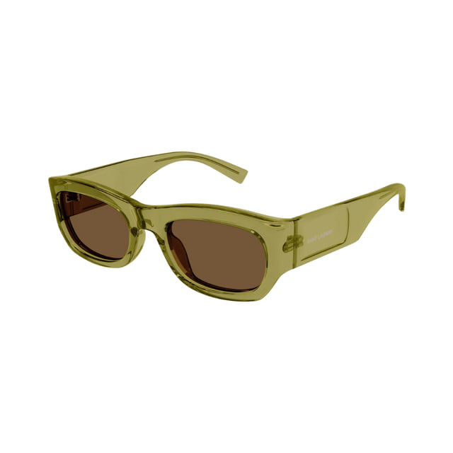Saint Laurent SL713 Transparent Acid Green / Brown Sunglasses
