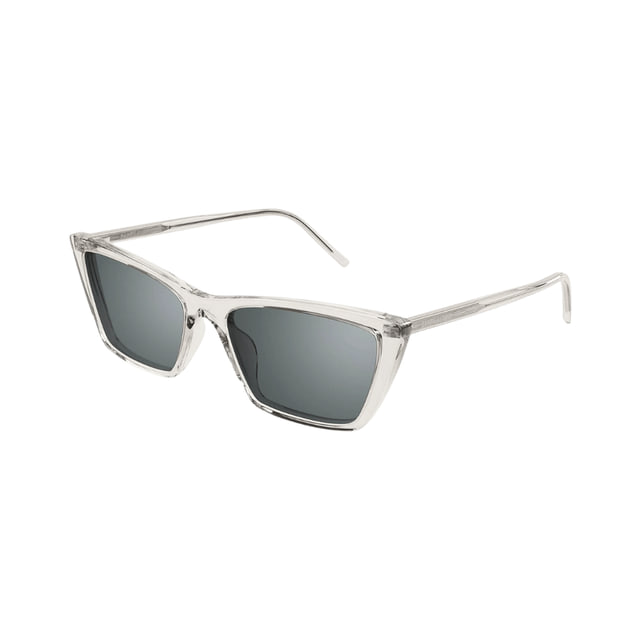 Saint Laurent SL737 MICA THIN Transparent Beige / Silver Sunglasses