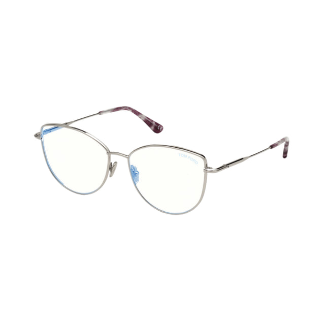Tom Ford TF5667-B Palladium / Vintage Lilac Havana / Blue Block Glasses