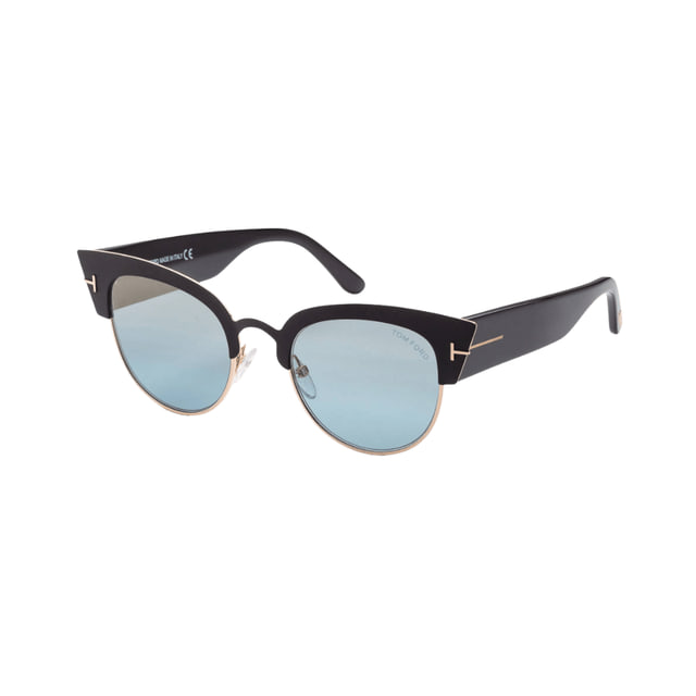 Tom Ford FT0607/S Black Gold / Mirrored Blue Gradient Sunglasses