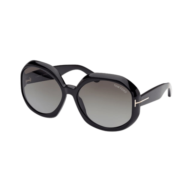 Tom Ford FT1011/S GEORGIA-02 Shiny Black / Gradient Smoke Sunglasses