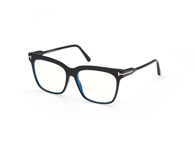 Tom Ford FT5768-B Shiny Black / Blue Block Eyeglasses