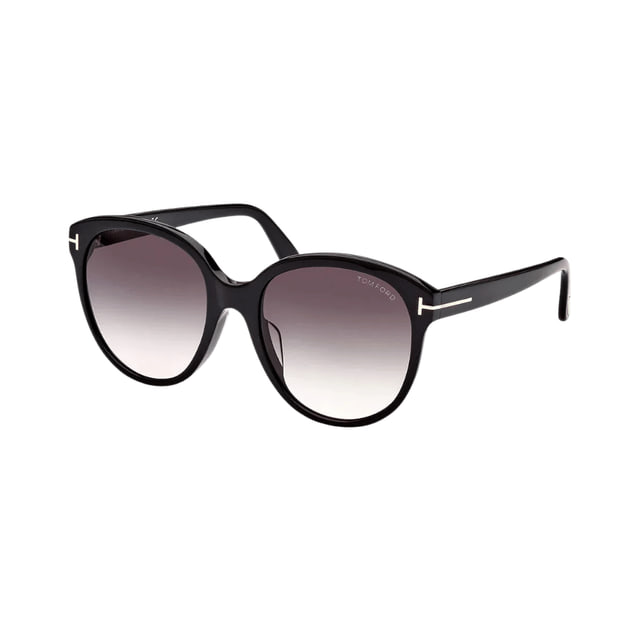 Tom Ford FT0957-D/S Shiny Black / Smoke Gradient Sunglasses