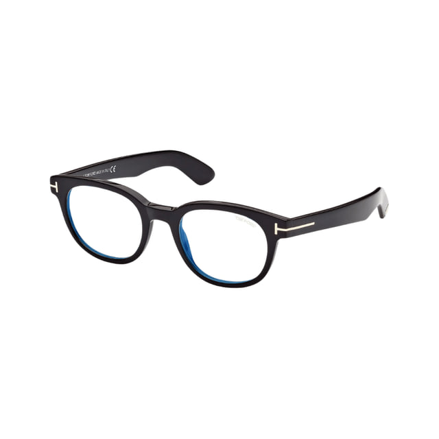 Tom Ford FT5807-B/O Shiny Black / Clear Blue Light Block Eyeglasses
