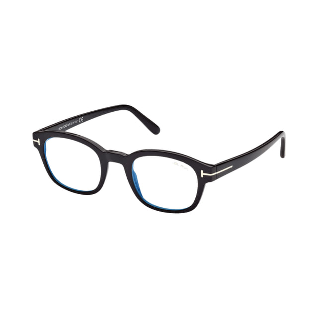 Tom Ford FT5808-B/V Shiny Black / Clear Blue Light Block Eyeglasses
