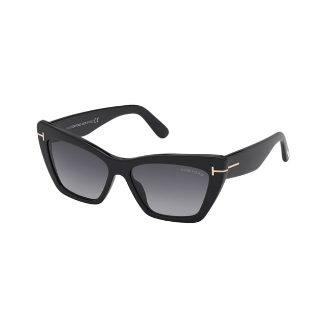 Tom Ford FT0871/S Wyatt Shiny Black / Gradient Smoke Sunglasses product photo 1