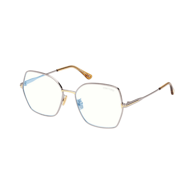 Tom Ford FT5876-B Shiny Light Ruthenium / Clear Blue Light Block product photo 1