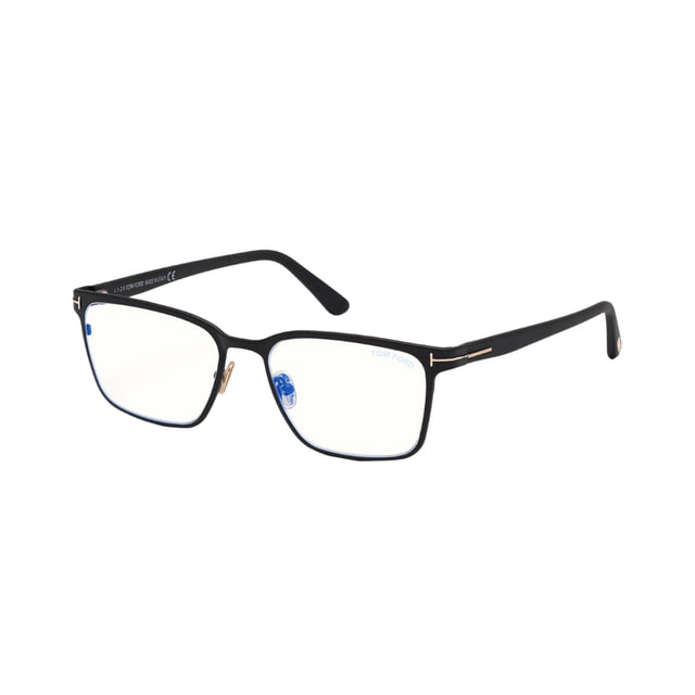 Tom Ford FT5733-B Matte Black / Shiny Rose Gold / Clear Blue Light Block product photo 1