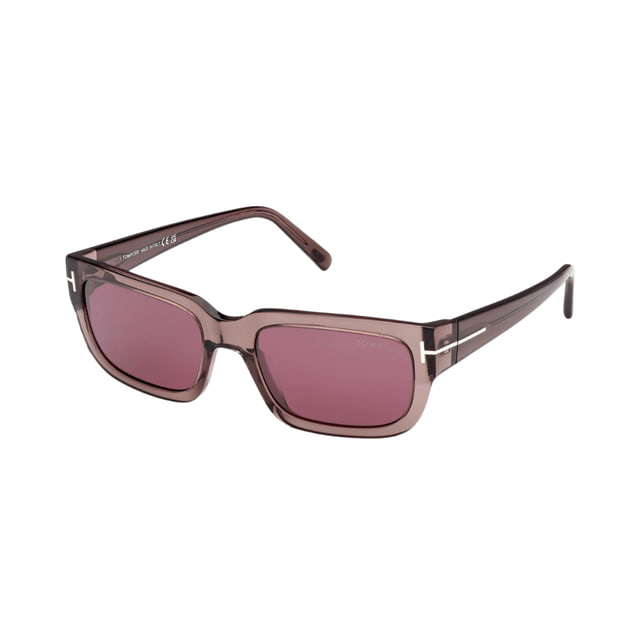 Tom Ford FT1075/S Ezra Shiny Light Brown / Bordeaux Mirror