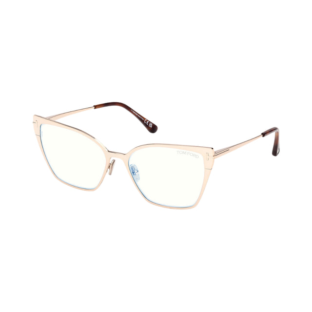 Tom Ford FT6051-B Shiny Rose Gold / Clear Blue Light Block