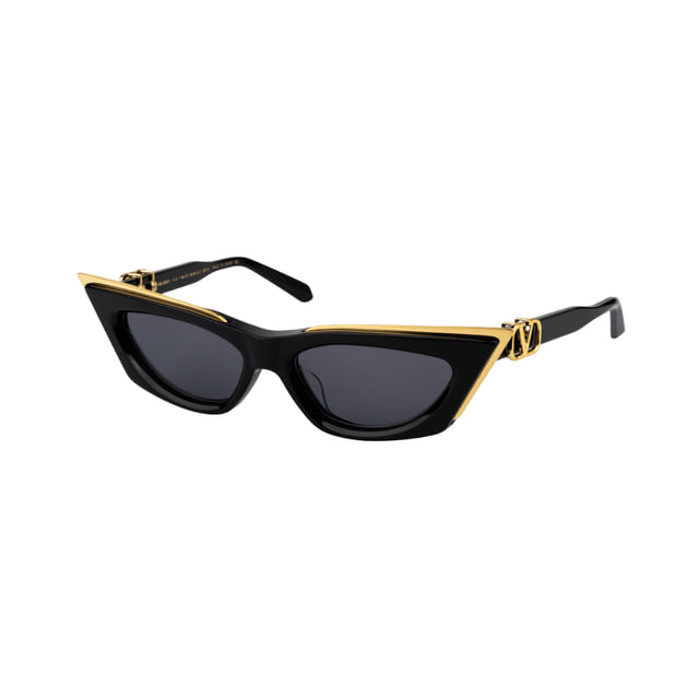 Valentino V - GOLDCUT - I VLS-113A-55 Black - Yellow Gold w/ Dark Grey - AR Sunglasses Valentino V - GOLDCUT - I VLS-113A-55 Black - Yellow Gold w/ Dark Grey - AR Sunglasses