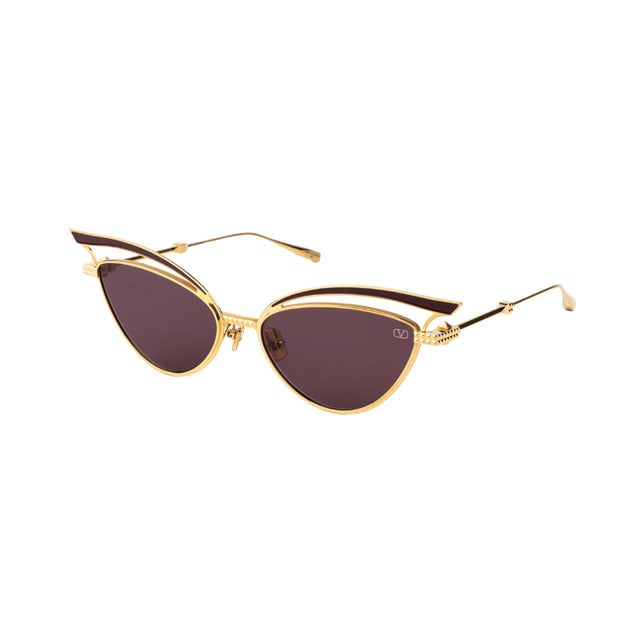 Valentino V-GLASSLINER VLS-118B-55 B Gold and Red / Red Sunglasses Valentino V-GLASSLINER VLS-118B-55 B Gold and Red / Red Sunglasses