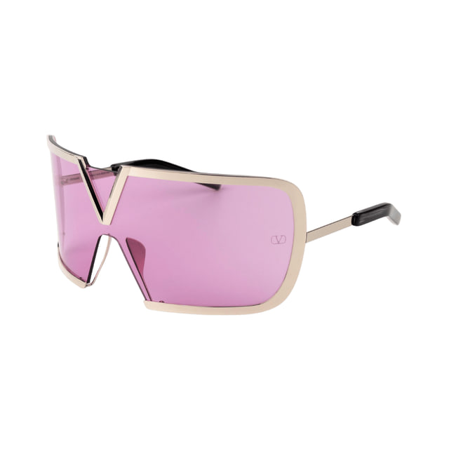 Valentino V - ROMASK VLS-120C-146 White Gold - Crystal Black w/VA Pink Lens - AR Sunglasses Valentino V - ROMASK VLS-120C-146 White Gold - Crystal Black w/VA Pink Lens - AR Sunglasses