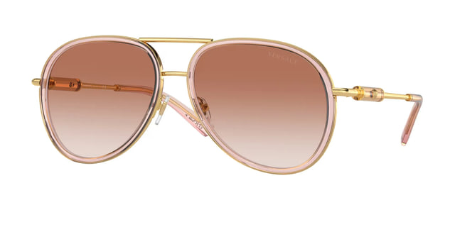 Versace VE2260 Brown Transparent / Pink Gradient Sunglasses