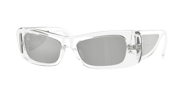 Versace VE4481 Transparent / Grey Silver Mirror Sunglasses